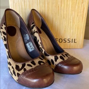 Fossil Sahara High Heel Pump in Leopard